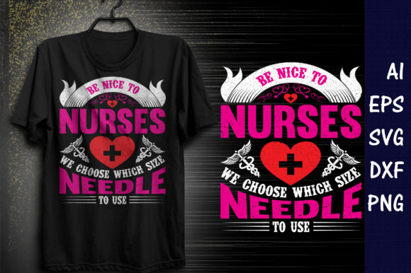 Be Nice to Nurses: A Heartfelt Embroidery Design