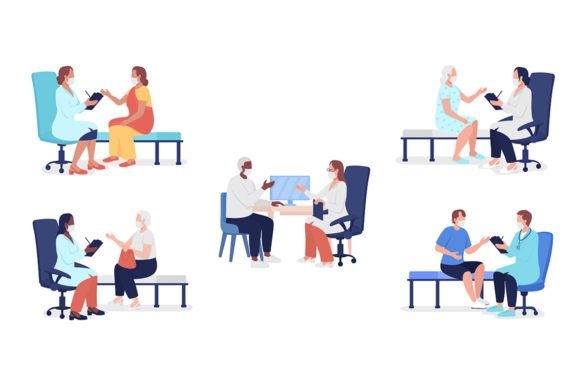 Doctor Appointment Characters Set: A Designer's Take
