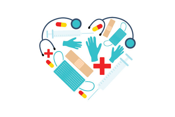 Medical Objects Heart Shape: A Unique Embroidery Design