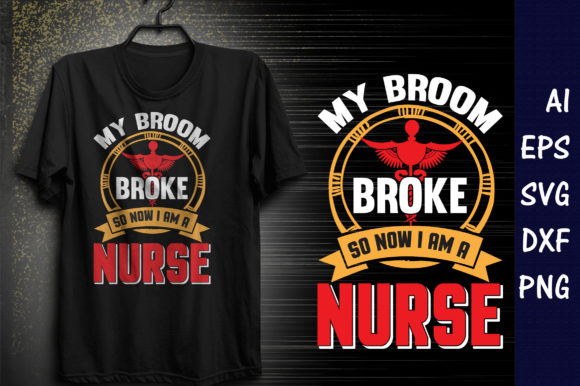 My Broom Brock: A Charming Nurse Embroidery Design