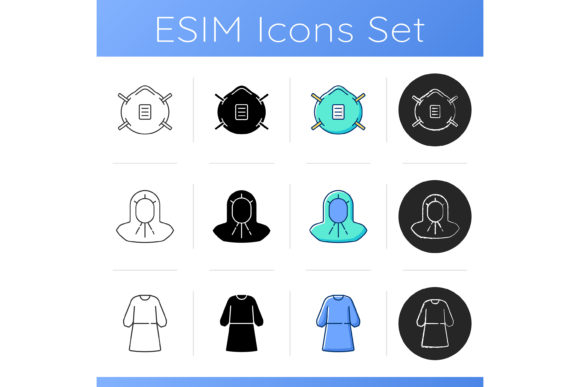 Review of Personal Protective Equipment Icons Set