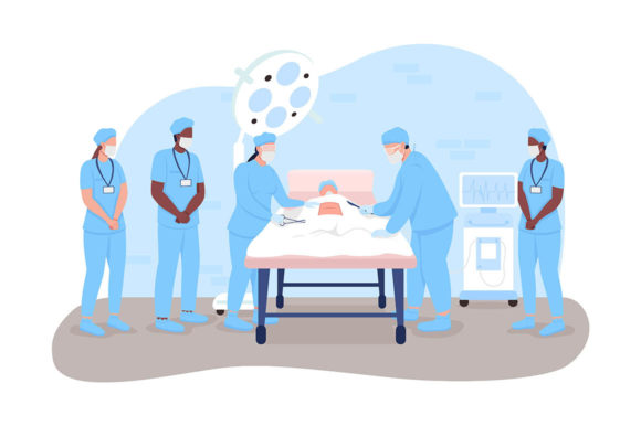 Review: Surgical Procedure 2D Vector Web Banner